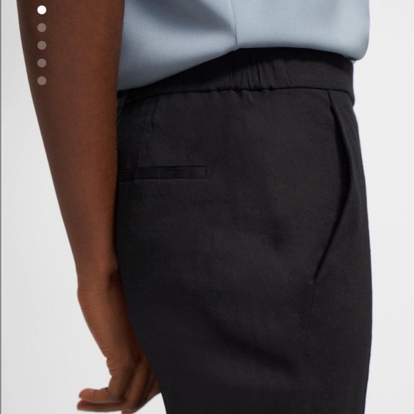 Theory Wool Pull on Trouser Black Sz 8 Black - Picture 8 of 14